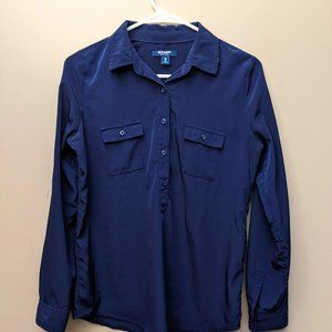 Old Navy Womens Long Sleeve Blouse Size XS Blue